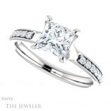 Princess Cut Forever One Moissanite Engagement Ring #GTJ1039-square-fo-w 5 Princess Cut Forever One Moissanite Engagement Ring #GTJ1039-square-fo-w