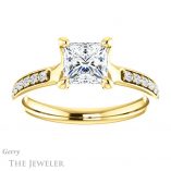 Princess Cut Forever One Moissanite Engagement Ring #GTJ1039-square-fo-y 1 Princess Cut Forever One Moissanite Engagement Ring #GTJ1039-square-fo-y