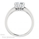Cushion Cut Forever One Moissanite Engagement Ring #GTJ1040-cushion-fo-w 2 Cushion Cut Forever One Moissanite Engagement Ring #GTJ1040-cushion-fo-w