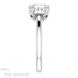 Cushion Cut Forever One Moissanite Engagement Ring #GTJ1040-cushion-fo-w 3 Cushion Cut Forever One Moissanite Engagement Ring #GTJ1040-cushion-fo-w