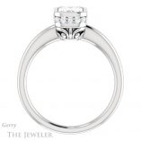 Emerald Cut Forever One Moissanite Engagement Ring #GTJ1040-emerald-fb-w 2 Emerald Cut Forever Brilliant Moissanite Engagement Ring #GTJ1040-emerald-fb-w