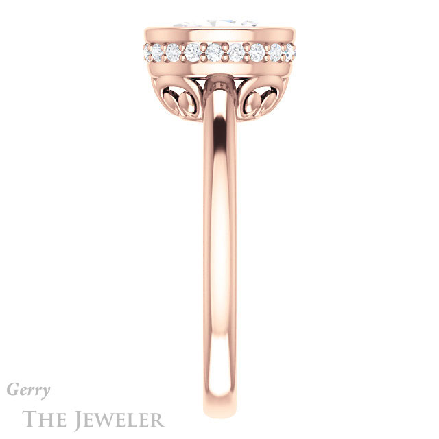 Oval Shaped Forever One Moissanite Engagement Ring #GTJ1040-oval-fo-r 3 Oval Shaped Forever One Moissanite Engagement Ring #GTJ1040-oval-fo-r