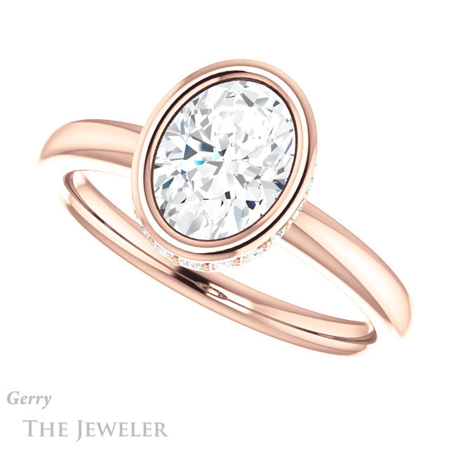 Oval Shaped Forever One Moissanite Engagement Ring #GTJ1040-oval-fo-r 5 Oval Shaped Forever One Moissanite Engagement Ring #GTJ1040-oval-fo-r