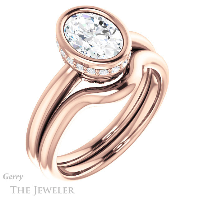 Oval Shaped Forever One Moissanite Engagement Ring #GTJ1040-oval-fo-r 6 Oval Shaped Forever One Moissanite Engagement Ring #GTJ1040-oval-fo-r