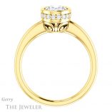 Oval Shaped Forever One Moissanite Engagement Ring #GTJ1040-oval-fo-y 2 Oval Shaped Forever One Moissanite Engagement Ring #GTJ1040-oval-fo-y