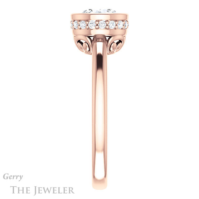 Round Cut Forever One Moissanite Engagement Ring #GTJ1040-round-fo-r 3 Round Cut Forever One Moissanite Engagement Ring #GTJ1040-round-fo-r