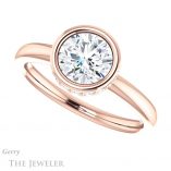 Round Cut Forever One Moissanite Engagement Ring #GTJ1040-round-fo-r 5 Round Cut Forever One Moissanite Engagement Ring #GTJ1040-round-fo-r