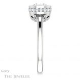 Round Cut Forever One Moissanite Engagement Ring #GTJ1040-round-fo-w