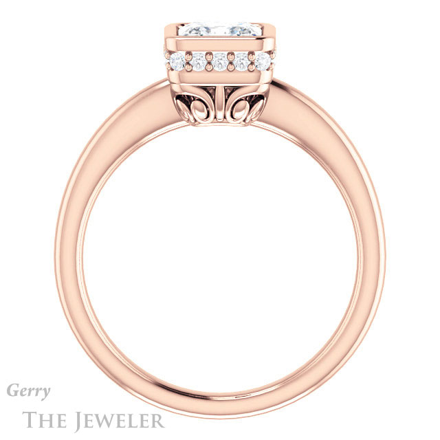Princess Cut Forever One Moissanite Engagement Ring #GTJ1040-square-fo-r