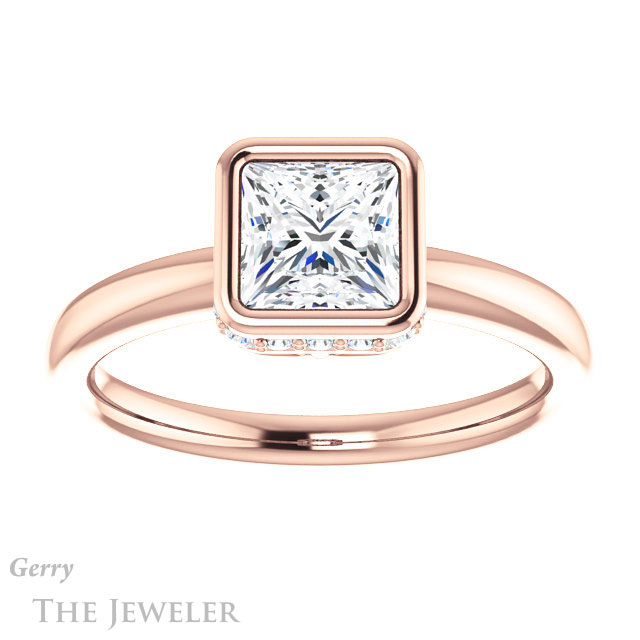 Princess Cut Forever One Moissanite Engagement Ring #GTJ1040-square-fo-r