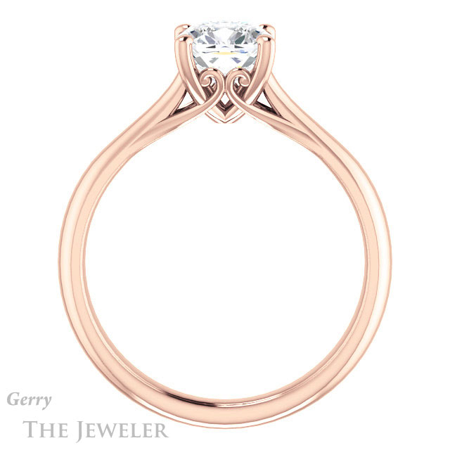 Cushion Cut Forever One Moissanite Engagement Ring #GTJ1042-cushion-fo-r 2 Cushion Cut Forever One Moissanite Engagement Ring #GTJ1042-cushion-fo-r