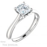 Cushion Cut Forever One Moissanite Engagement Ring #GTJ1042-cushion-fo-w 4 Cushion Cut Forever One Moissanite Engagement Ring #GTJ1042-cushion-fo-w
