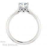 Cushion Cut Forever One Moissanite Engagement Ring #GTJ1042-cushion-fo-w 2 Cushion Cut Forever One Moissanite Engagement Ring #GTJ1042-cushion-fo-w