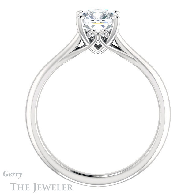 Cushion Cut Forever One Moissanite Engagement Ring #GTJ1042-cushion-fo-w 2 Cushion Cut Forever One Moissanite Engagement Ring #GTJ1042-cushion-fo-w