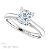 Cushion Cut Forever One Moissanite Engagement Ring #GTJ1042-cushion-fo-w 5 Cushion Cut Forever One Moissanite Engagement Ring #GTJ1042-cushion-fo-w