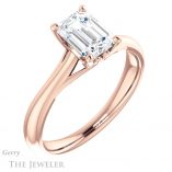 Emerald Cut Forever Brilliant Moissanite Engagement Ring #GTJ1042-emerald-fb-r