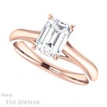Emerald Cut Forever Brilliant Moissanite Engagement Ring #GTJ1042-emerald-fb-r