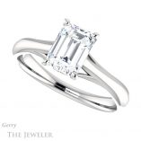 Emerald Cut Forever One Moissanite Engagement Ring #GTJ1042-emerald-fb-w 5 Emerald Cut Forever Brilliant Moissanite Engagement Ring #GTJ1042-emerald-fb-w