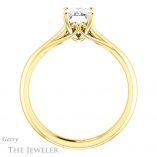 Emerald Cut Forever Brilliant Moissanite Engagement Ring #GTJ1042-emerald-fb-y