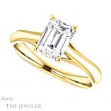 Emerald Cut Forever Brilliant Moissanite Engagement Ring #GTJ1042-emerald-fb-y