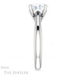 Oval Shaped Forever One Moissanite Engagement Ring #GTJ1042-oval-fo-w 3 Oval Shaped Forever One Moissanite Engagement Ring #GTJ1042-oval-fo-w