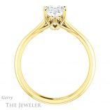 Oval Shaped Forever One Moissanite Engagement Ring #GTJ1042-oval-fo-y