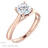 Round Cut Forever One Moissanite Engagement Ring #GTJ1042-round-fo-r 4 Round Cut Forever One Moissanite Engagement Ring #GTJ1042-round-fo-r
