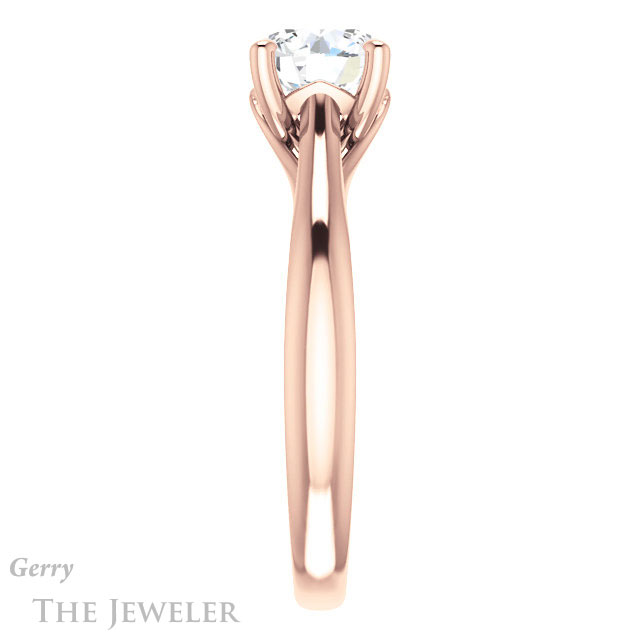 Round Cut Forever One Moissanite Engagement Ring #GTJ1042-round-fo-r 3 Round Cut Forever One Moissanite Engagement Ring #GTJ1042-round-fo-r