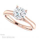 Round Cut Forever One Moissanite Engagement Ring #GTJ1042-round-fo-r 5 Round Cut Forever One Moissanite Engagement Ring #GTJ1042-round-fo-r