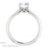 Round Cut Forever One Moissanite Engagement Ring #GTJ1042-round-fo-w 2 Round Cut Forever One Moissanite Engagement Ring #GTJ1042-round-fo-w
