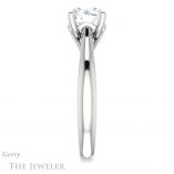 Round Cut Forever One Moissanite Engagement Ring #GTJ1042-round-fo-w 3 Round Cut Forever One Moissanite Engagement Ring #GTJ1042-round-fo-w