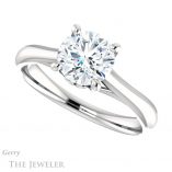 Round Cut Forever One Moissanite Engagement Ring #GTJ1042-round-fo-w 5 Round Cut Forever One Moissanite Engagement Ring #GTJ1042-round-fo-w