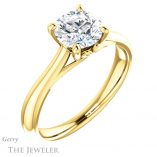 Round Cut Forever One Moissanite Engagement Ring #GTJ1042-round-fo-y 4 Round Cut Forever One Moissanite Engagement Ring #GTJ1042-round-fo-y