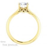 Round Cut Forever One Moissanite Engagement Ring #GTJ1042-round-fo-y 2 Round Cut Forever One Moissanite Engagement Ring #GTJ1042-round-fo-y