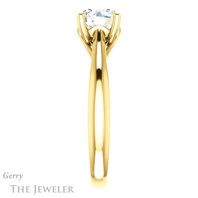 Round Cut Forever One Moissanite Engagement Ring #GTJ1042-round-fo-y 3 Round Cut Forever One Moissanite Engagement Ring #GTJ1042-round-fo-y