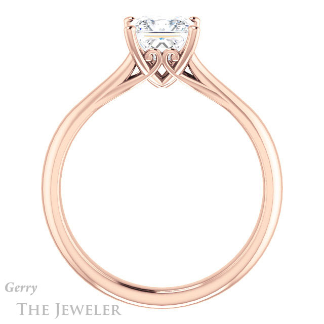 Princess Cut Forever One Moissanite Engagement Ring #GTJ1042-square-fo-r