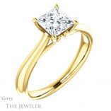 Princess Cut Forever One Moissanite Engagement Ring #GTJ1042-square-fo-y 4 Princess Cut Forever One Moissanite Engagement Ring #GTJ1042-square-fo-y