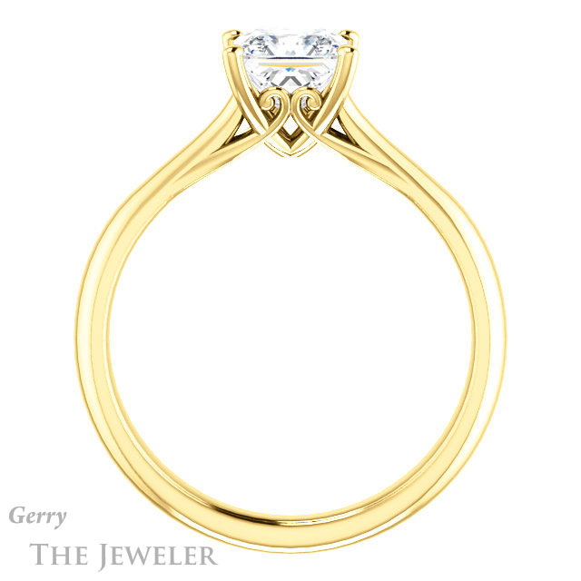 Princess Cut Forever One Moissanite Engagement Ring #GTJ1042-square-fo-y 2 Princess Cut Forever One Moissanite Engagement Ring #GTJ1042-square-fo-y