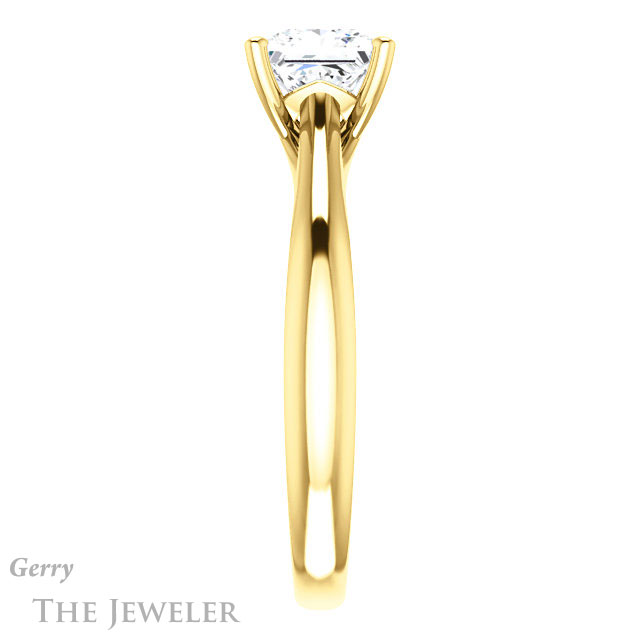 Princess Cut Forever One Moissanite Engagement Ring #GTJ1042-square-fo-y 3 Princess Cut Forever One Moissanite Engagement Ring #GTJ1042-square-fo-y