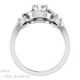 Cushion Cut Forever One Moissanite Engagement Ring #GTJ1044-cushion-fo-w