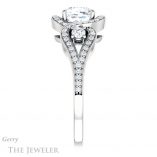 Cushion Cut Forever One Moissanite Engagement Ring #GTJ1044-cushion-fo-w