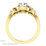 Cushion Cut Forever One Moissanite Engagement Ring #GTJ1044-cushion-fo-y
