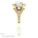 Cushion Cut Forever One Moissanite Engagement Ring #GTJ1044-cushion-fo-y