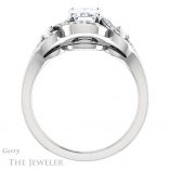 Emerald Cut Forever Brilliant Moissanite Engagement Ring #GTJ1044-emerald-fb-w