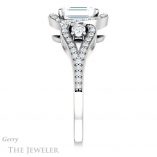 Emerald Cut Forever Brilliant Moissanite Engagement Ring #GTJ1044-emerald-fb-w