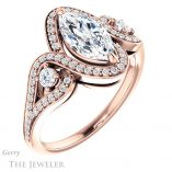 Marquise Cut Forever Brilliant Moissanite Engagement Ring #GTJ1044-marquise-fb-r
