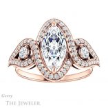 Marquise Cut Forever Brilliant Moissanite Engagement Ring #GTJ1044-marquise-fb-r