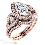 Marquise Cut Forever Brilliant Moissanite Engagement Ring #GTJ1044-marquise-fb-r
