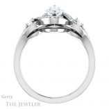 Marquise Cut Forever Brilliant Moissanite Engagement Ring #GTJ1044-marquise-fb-w
