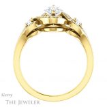 Marquise Cut Forever One Moissanite Engagement Ring #GTJ1044-marquise-fb-y 2 Marquise Cut Forever Brilliant Moissanite Engagement Ring #GTJ1044-marquise-fb-y